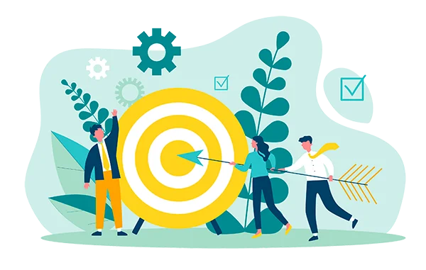 Frappez le concept cible. Atteindre l'objectif